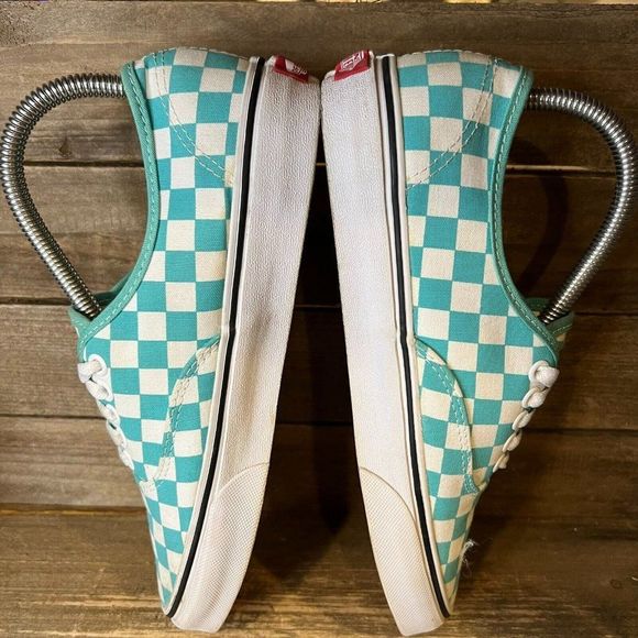 Womens Vans Era Checkerboard Blue Skateboarding‎ Sneakers Shoes Size 7M 8.5W GUC - Picture 4 of 6